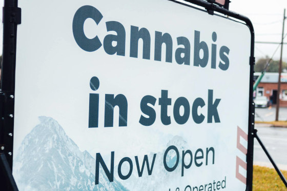 now open cannabis dispensary sign