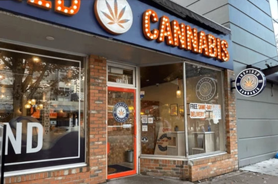 outside of cannabis dispensary