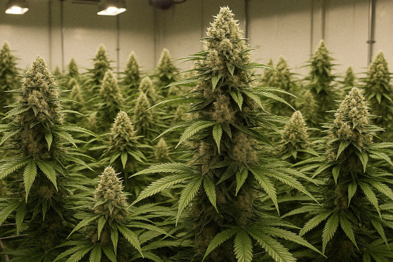 large scale indoor weed grow room