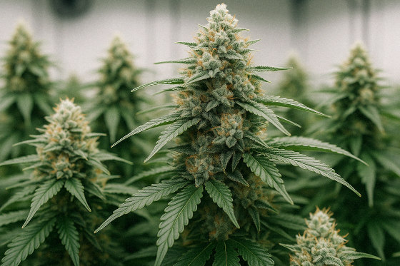 marijuana plants budding indoors