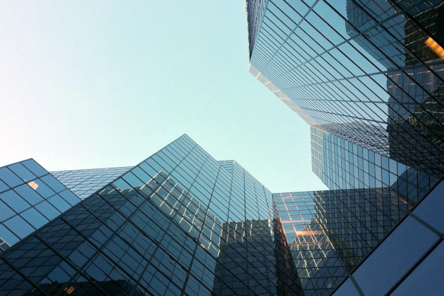 corporate building sky view