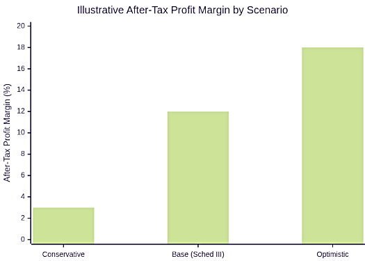 after-tax profit margin cannabis rescheduling bar chart